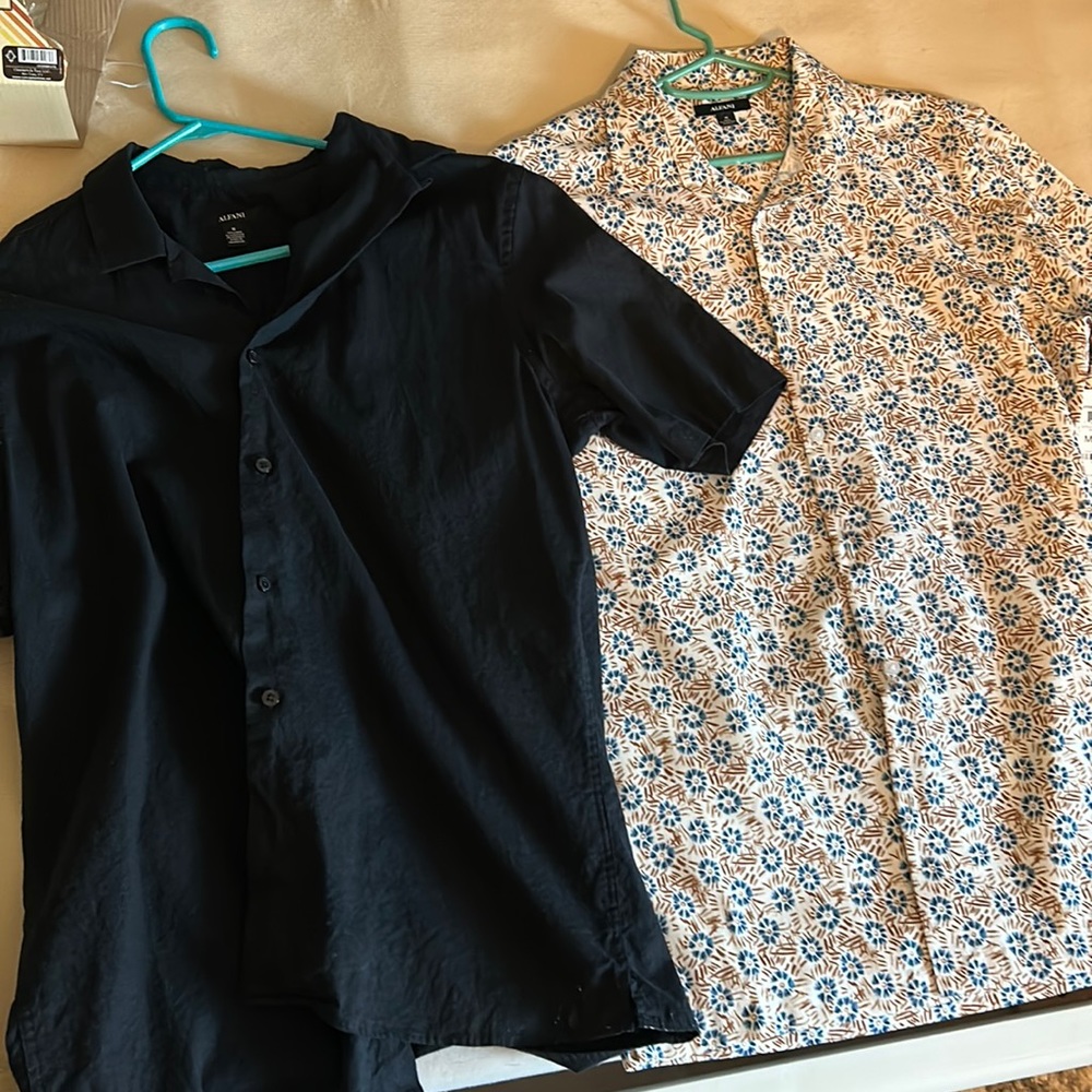 2 Alfani short sleeve button down